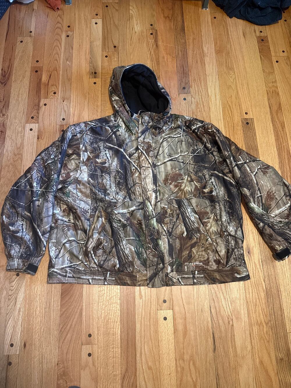 Field & Stream Men’s 3XL Camo Insulated Hunting Jacket Hooded Quilted Camouflage